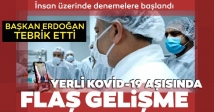 Sağlık Bakanı Koca, Cumhurbaşkanı Erdoğan"a, yerli aşıda insan deneylerine geçildiğini müjdeledi